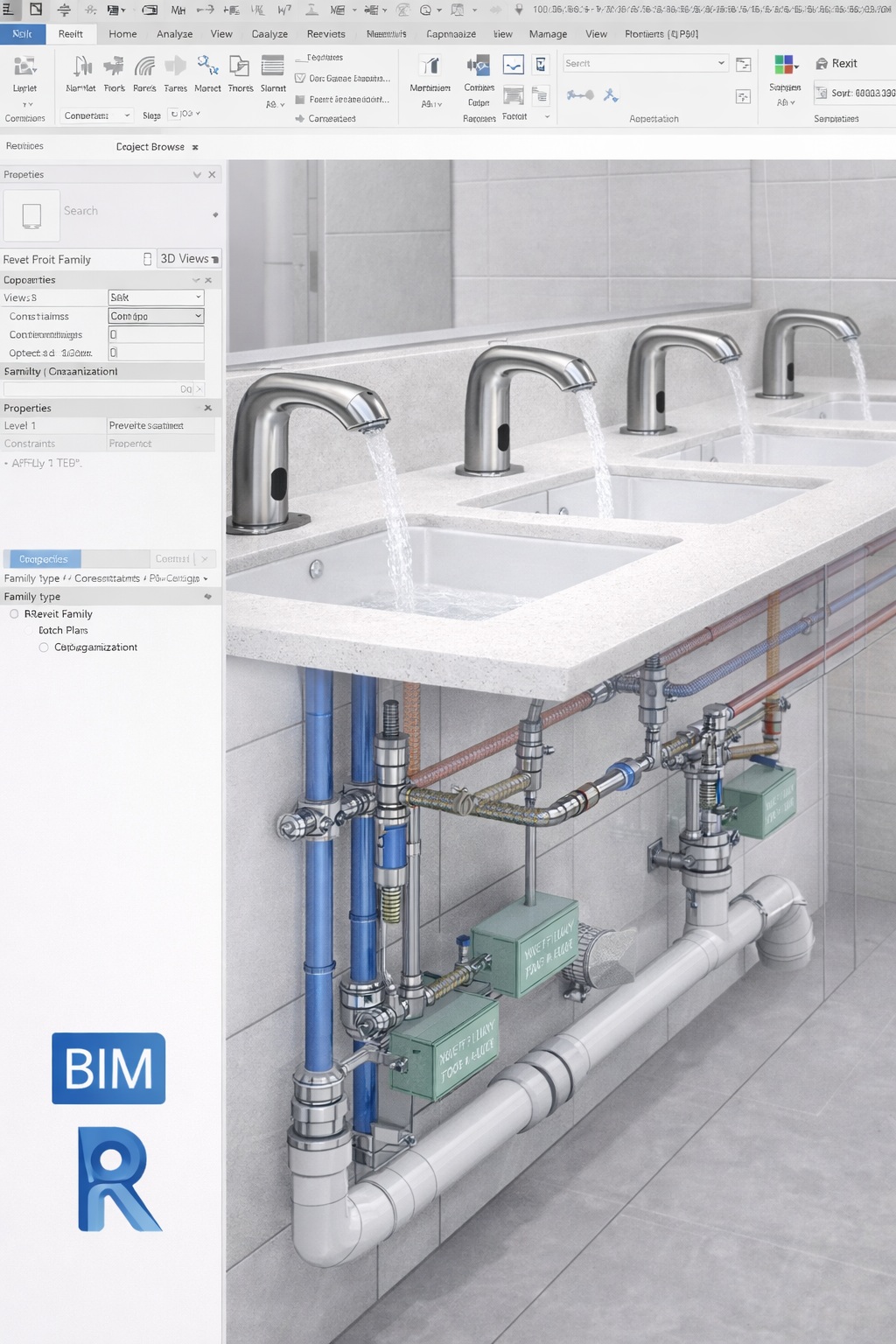 BIM and Revit coordination reference for touchless faucet systems